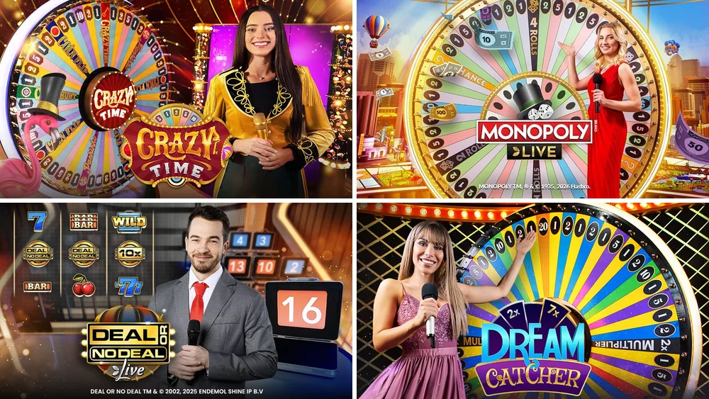 Crazy Time, Monopoly Live, Deal or No Deal and Dream Catcher game shows at BetMGM Ontario