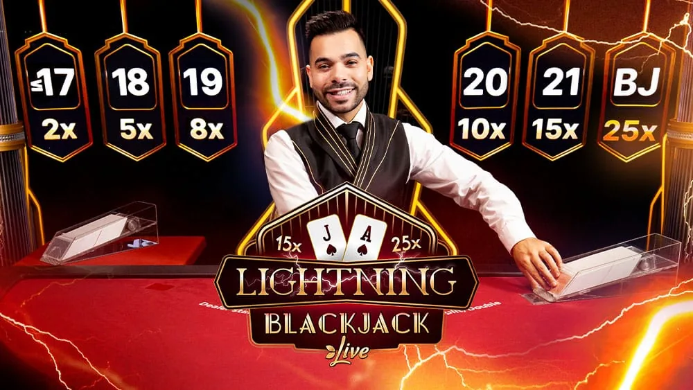 Lightning Blackjack live table at BetMGM Ontario