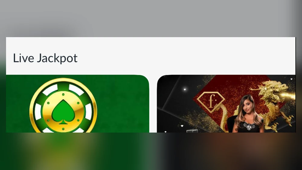 The Live Jackpot shelf in the BetVictor Ontario live casino
