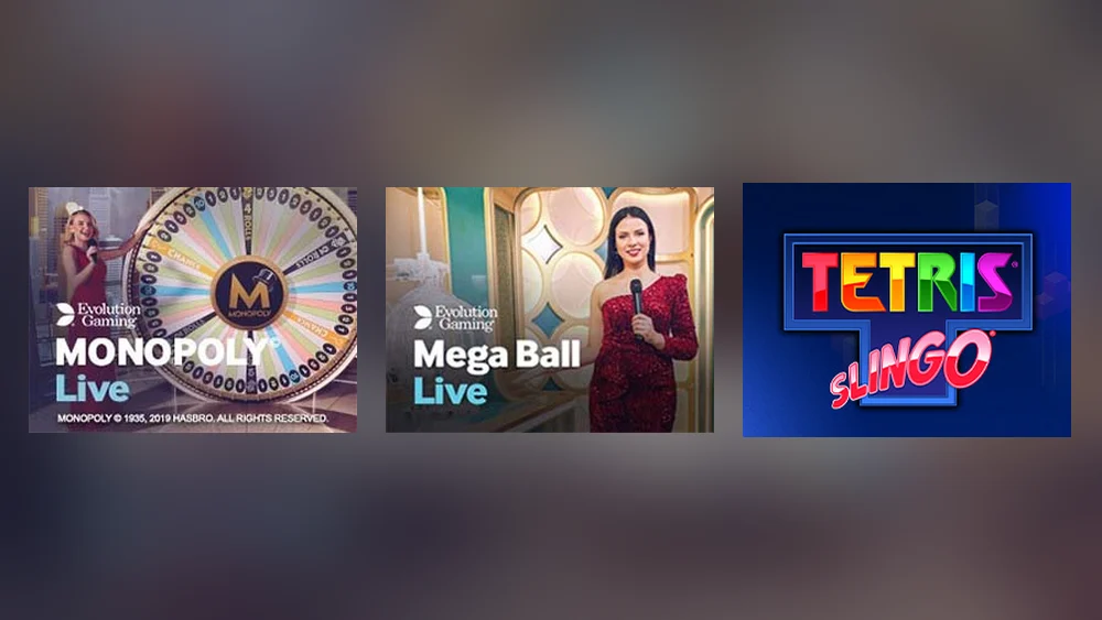 Game shows and Slingo at Betway Ontario: Monopoly Live, Mega Ball and Slingo Tetris