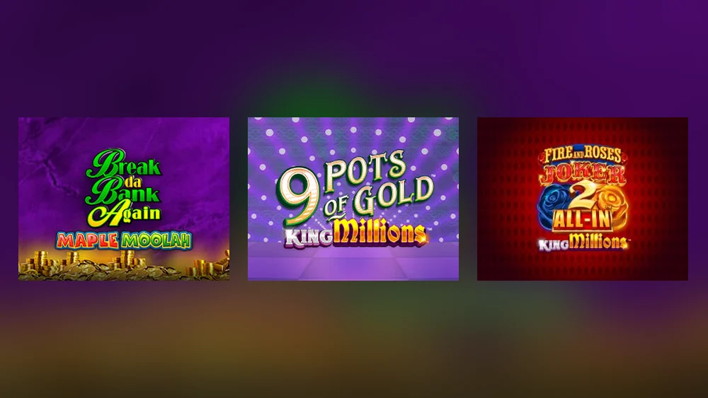 Betway Ontario progressive jackpot slots on the Maple Moolah and King Millions networks