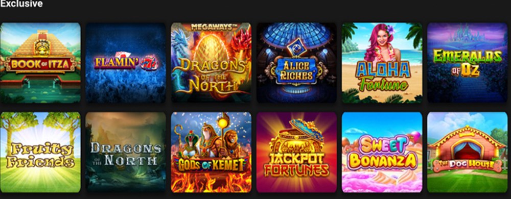 The Exclusive shelf on bwin Ontario, which includes Sweet Bonanza and The Dog House from Pragmatic Play