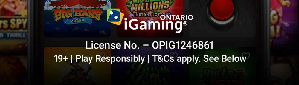 The Casino Classic Ontario Google Play creative, printing the same licence number OPIG1246861 as the App Store version — the only Apollo brand of the four that matches