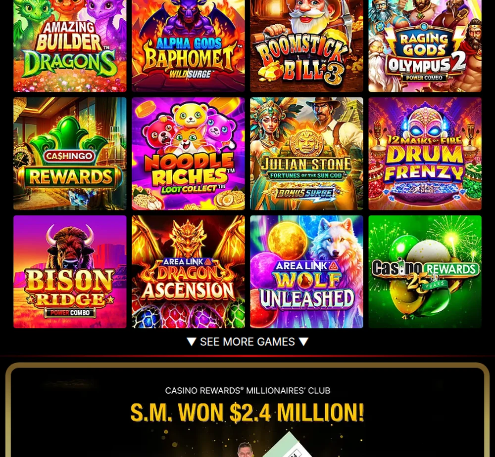 The Most Popular Games grid on Casino Classic Ontario, identical tile for tile to the same grid at Golden Tiger and Captain Cooks