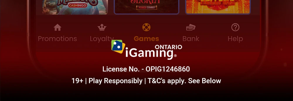 The Golden Tiger Casino Ontario Google Play creative, printing the same licence number OPIG1246860 as the App Store version