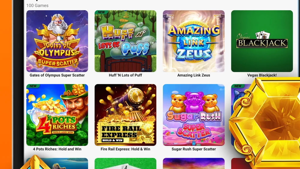 The LeoVegas Ontario lobby on tablet, with the Top Games shelf showing 100 titles