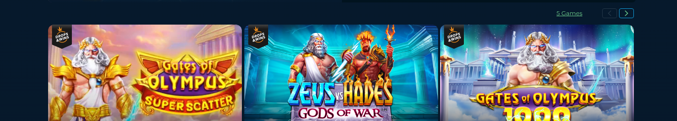Pragmatic Play spotlight row at NorthStar Bets with Gates of Olympus Super Scatter and Zeus vs Hades
