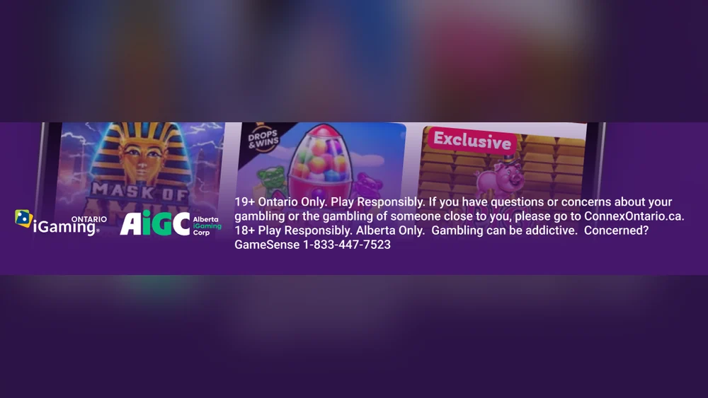 iGaming Ontario and AGLC compliance bar on the PartyCasino app listing with the 19-plus Ontario notice