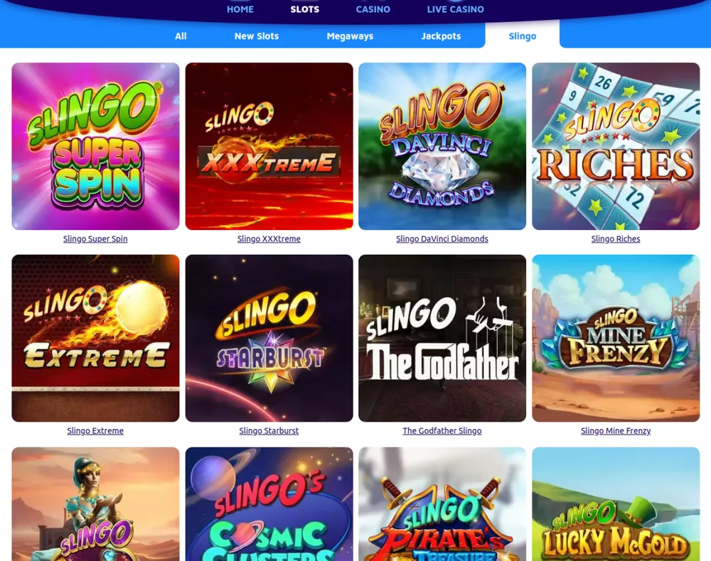 Slingo games at Spin Genie Ontario
