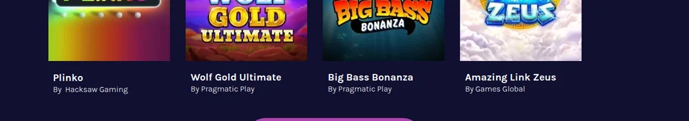 Games at SpinAway Ontario with their studios named: Hacksaw Gaming, Pragmatic Play and Games Global
