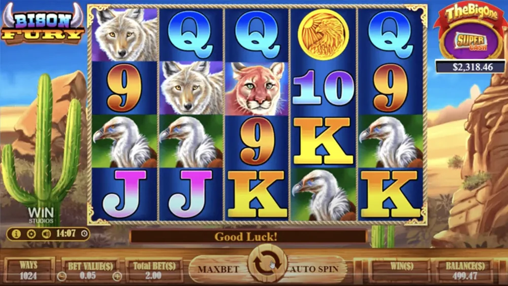 Bison Fury, the Entain in-house jackpot slot available at Sports Interaction Ontario