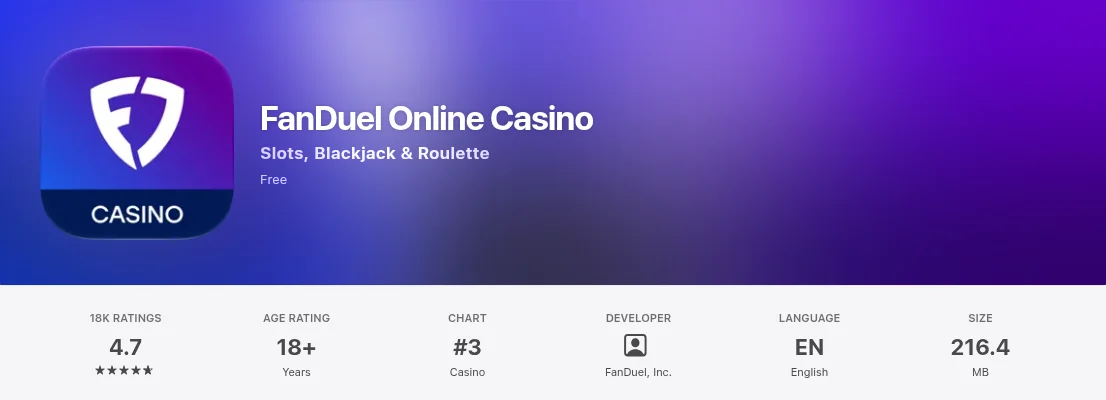 FanDuel Online Casino on the Canadian App Store: 4.7 from 18K ratings, number 3 in Casino